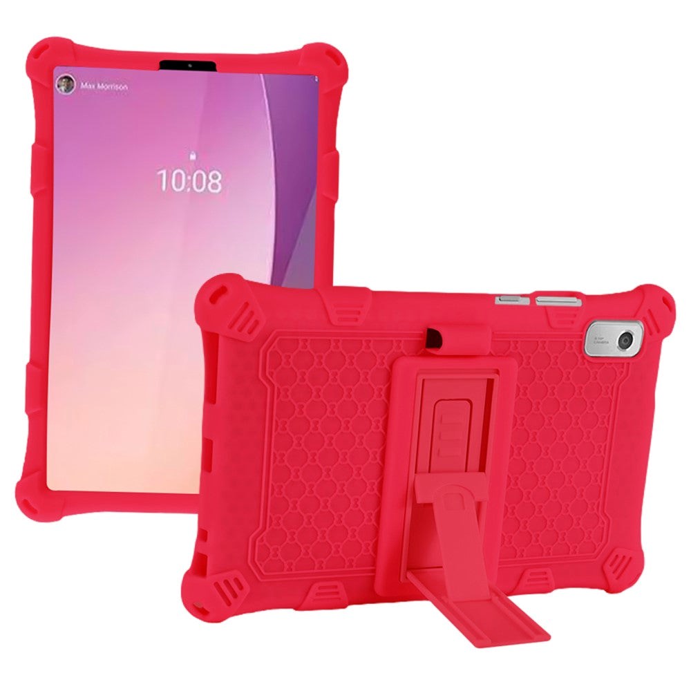 Lenovo Tab M9 Silikone Cover m. Ståfunktion - Rød