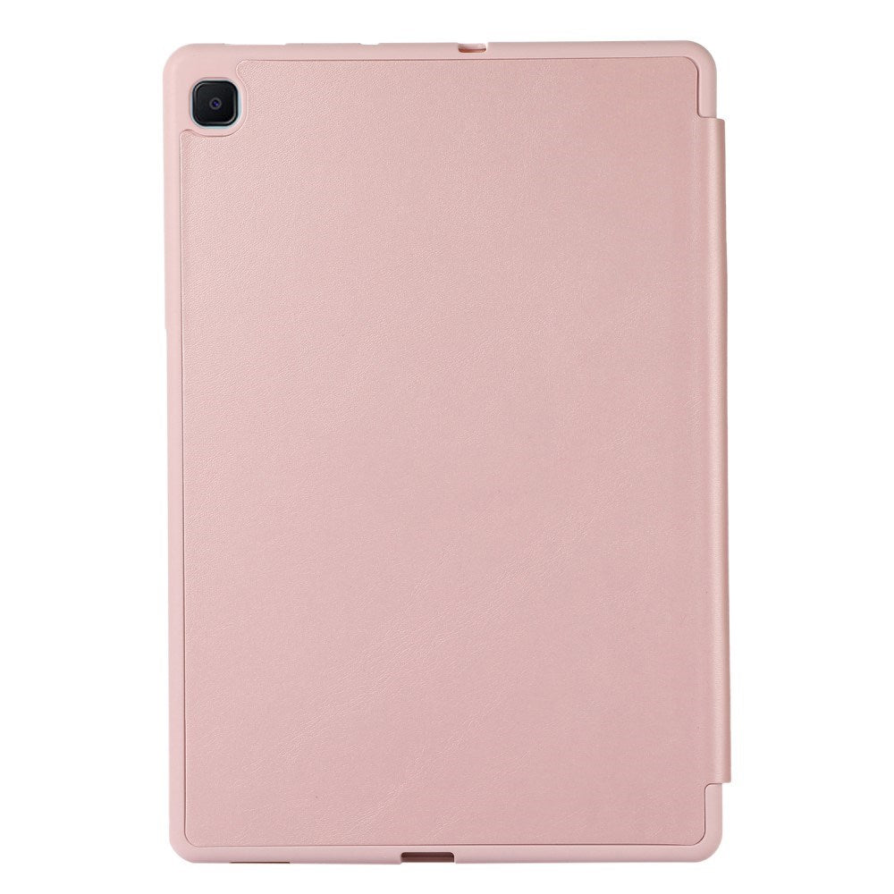 Samsung Galaxy Tab S6 Lite (2020-2024) Magnetisk Tri-Fold Læder Flip Cover m. Pencil Holder - Rose Gold