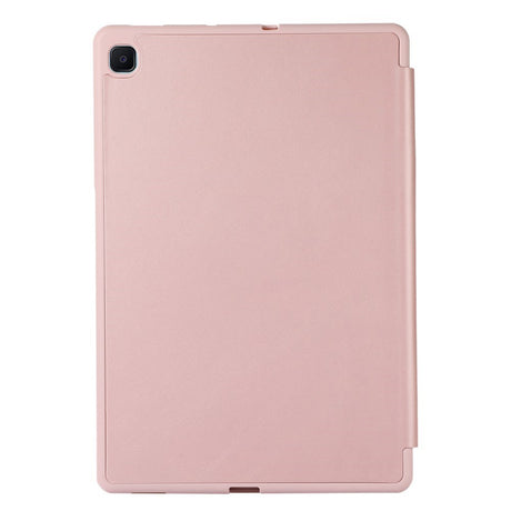 Samsung Galaxy Tab S6 Lite (2020-2024) Magnetisk Tri-Fold Læder Flip Cover m. Pencil Holder - Rose Gold