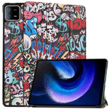 Xiaomi Pad 6 Læder Cover m. Standerfunktion - Graffiti