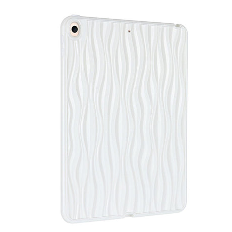 iPad Air (2019) / iPad Pro 10.5" Fleksibelt Plastik Bagside Cover - Bølget Design - Hvid