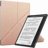 EIDERWOOD Kobo Elipsa 2E Origami Kunstlæder Flip Cover m. Pen Holder - Lyserød