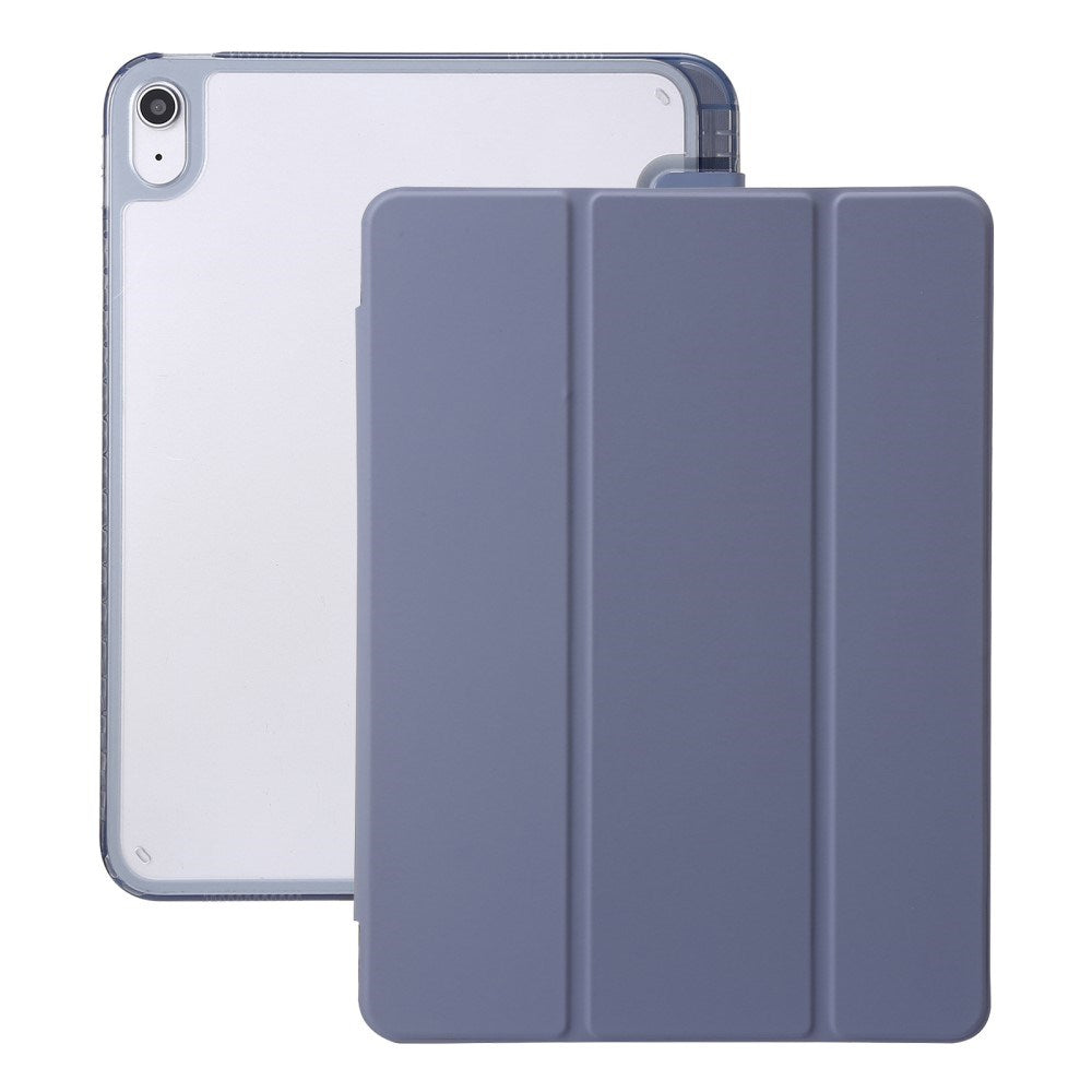 EIDERWOOD iPad 10.9" (2022) Tri-Fold Kunst Læder Flip Cover m. Apple Pencil Holder - Lilla