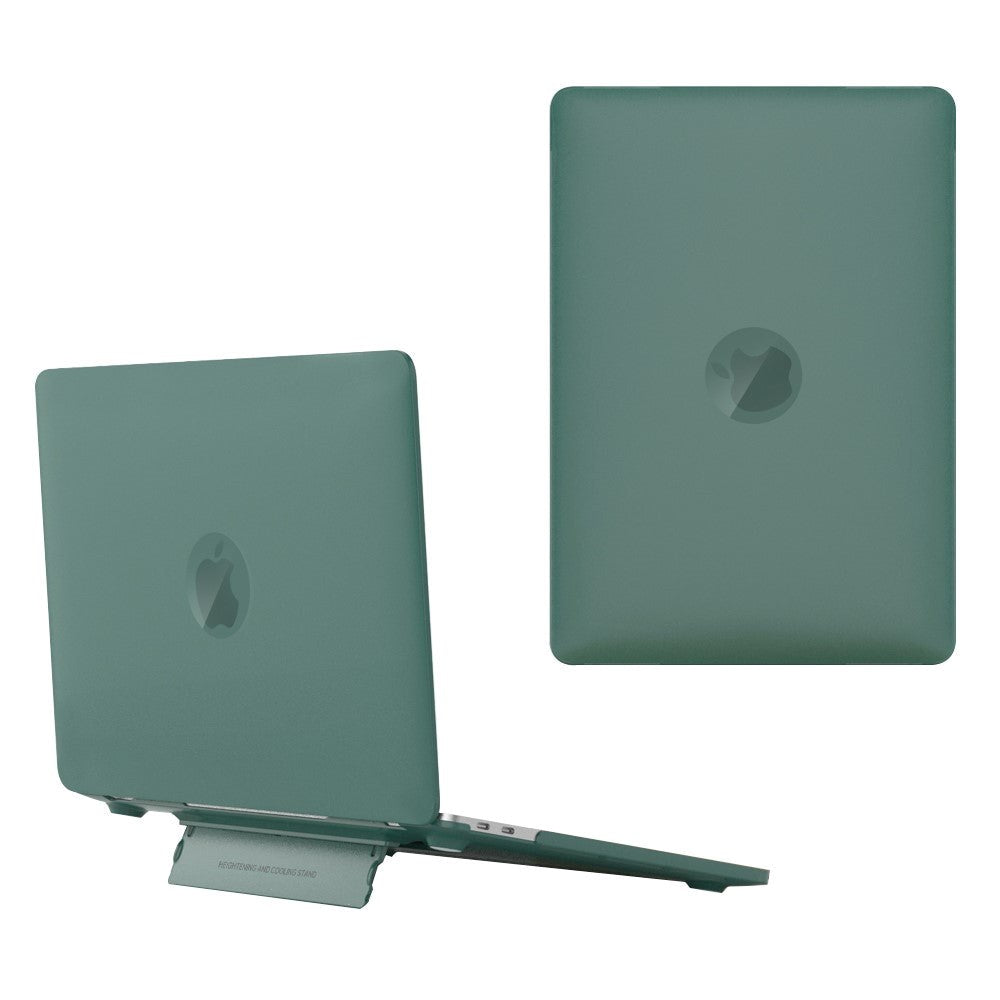 Macbook Air 13 (2018-2020) Plastik Cover m. Ståfunktion - Frosted Grøn