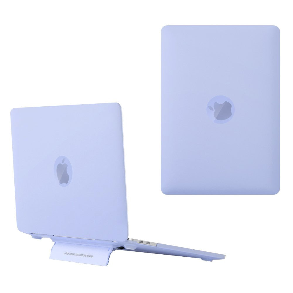 Macbook Pro 13 (2016-2022) Plastik Cover m. Ståfunktion - Frosted Lilla