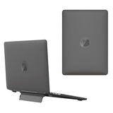 Macbook Pro 13 (2016-2022) Plastik Cover m. Ståfunktion - Frosted Sort