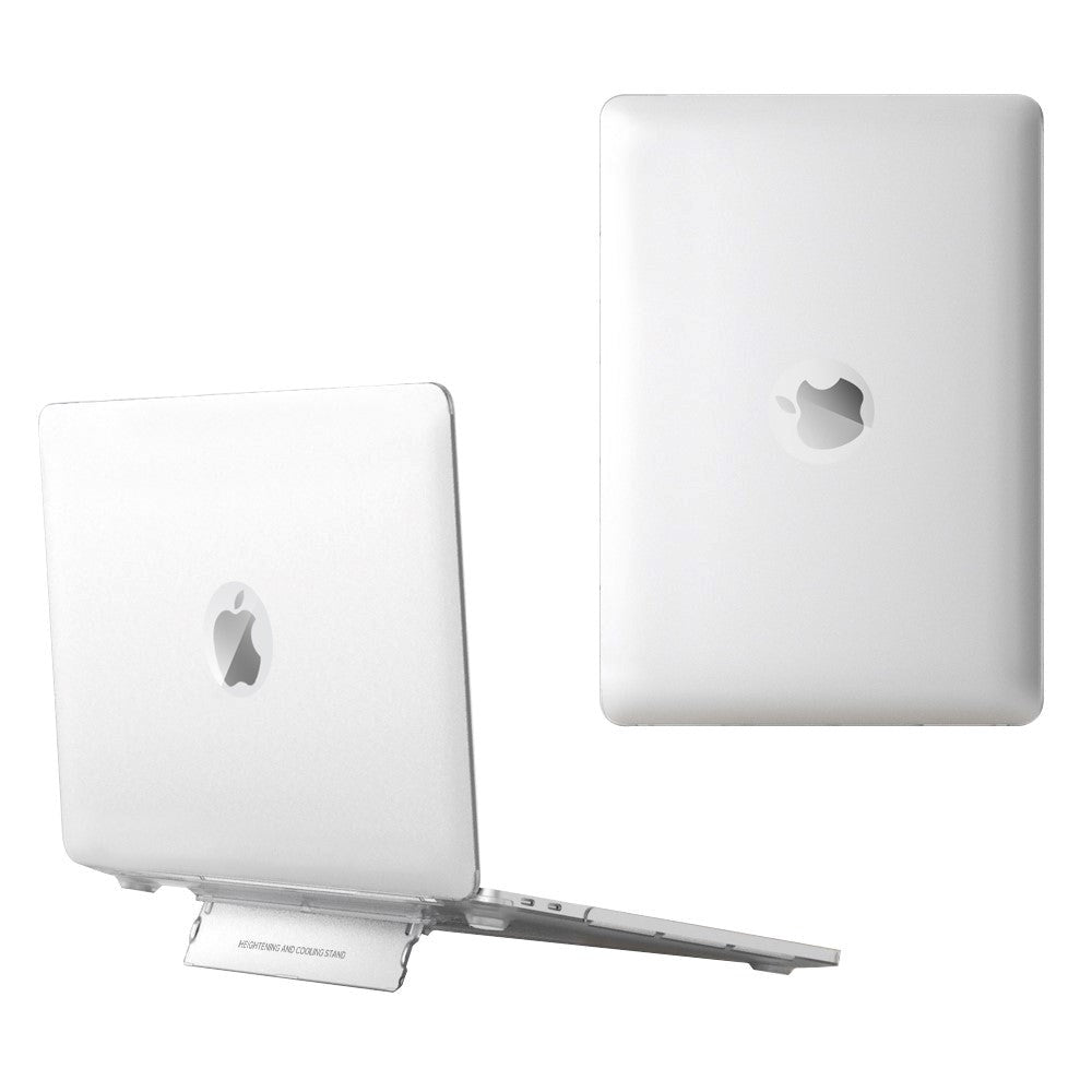 Macbook Pro 13 (2016-2022) Plastik Cover m. Ståfunktion - Frosted Hvid