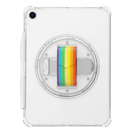 iPad 10.2" (2021 / 2020 / 2019) Hårdt Plastik Bagside Cover m. Håndholder, Kickstand & Skulderstrop - Gennemsigtig