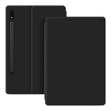 Samsung Galaxy Tab S8 / S7 - EIDERWOOD Kunstlæder Flip Cover m. Pen Holder - Sort