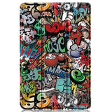 Google Pixel Tablet Imiteret Læder Flip Cover - Graffiti