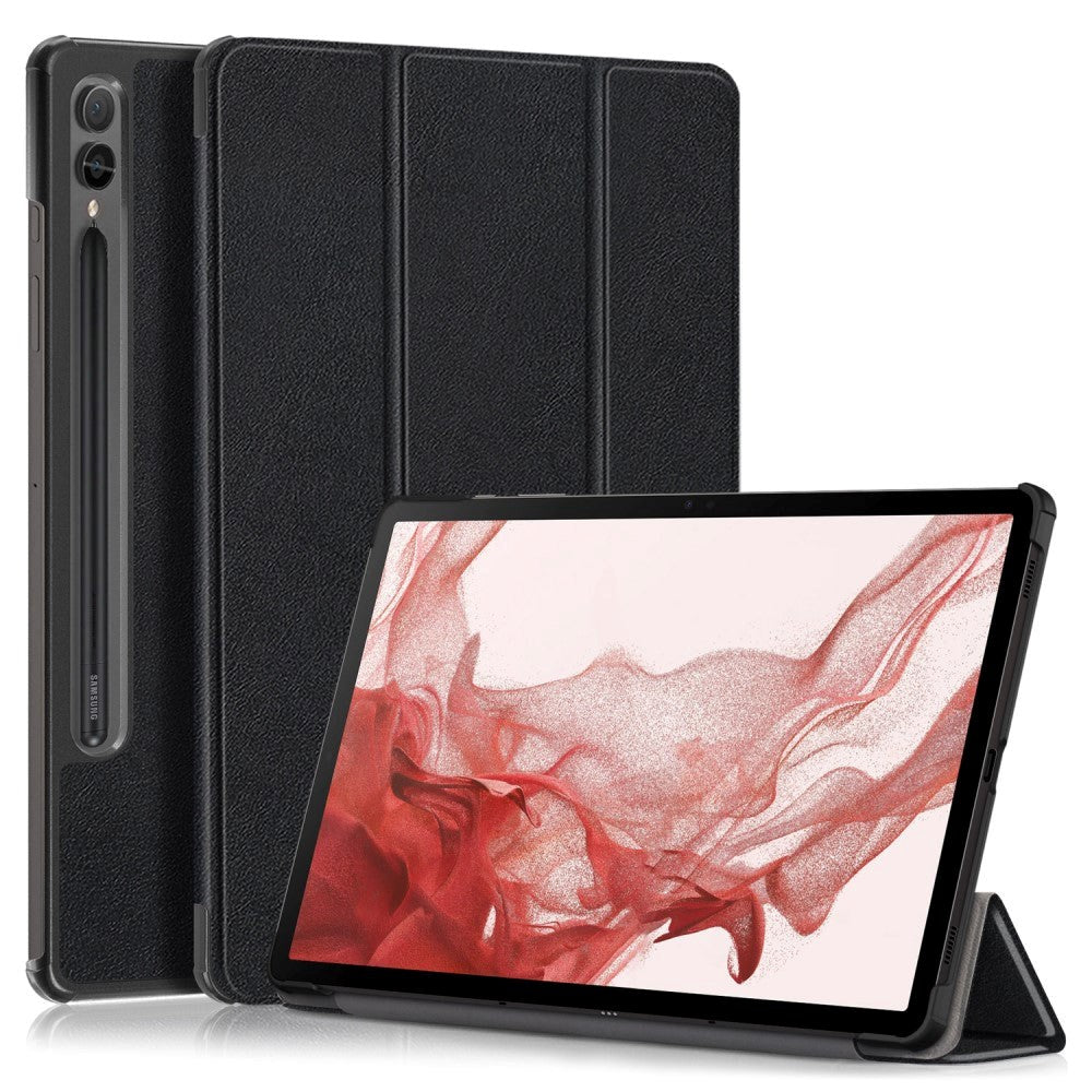 Samsung Galaxy Tab S9 Tri-Fold Læder Flip Cover m. Standerfunktion - Sort