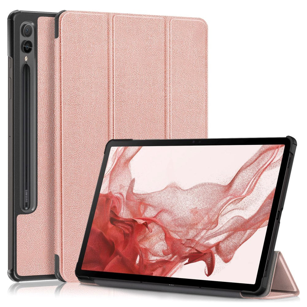 Samsung Galaxy Tab S9 Tri-Fold Læder Flip Cover m. Standerfunktion - Rose Gold