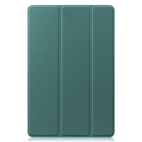 Samsung Galaxy Tab S9+ (Plus) Tri-Fold Læder Flip Cover m. Pencil Holder - Mørkegrøn