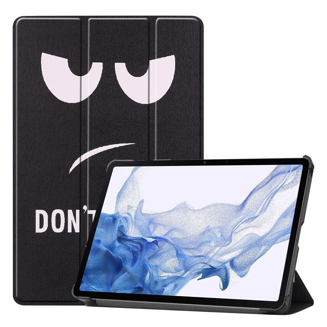 Samsung Galaxy Tab S9 Imiteret Læder Flip Cover - Don't Touch Me