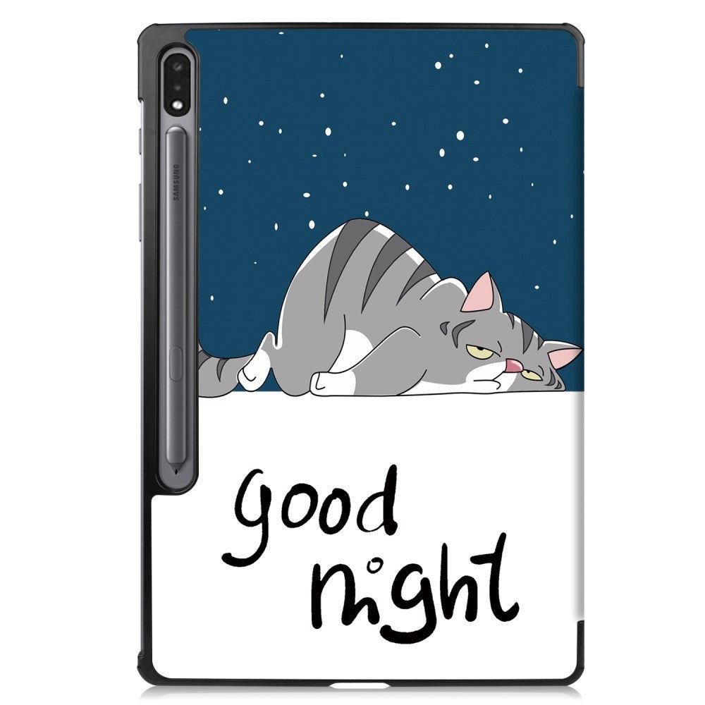 Samsung Tab S9 Imiteret Læder Flip Cover - "Good Night"