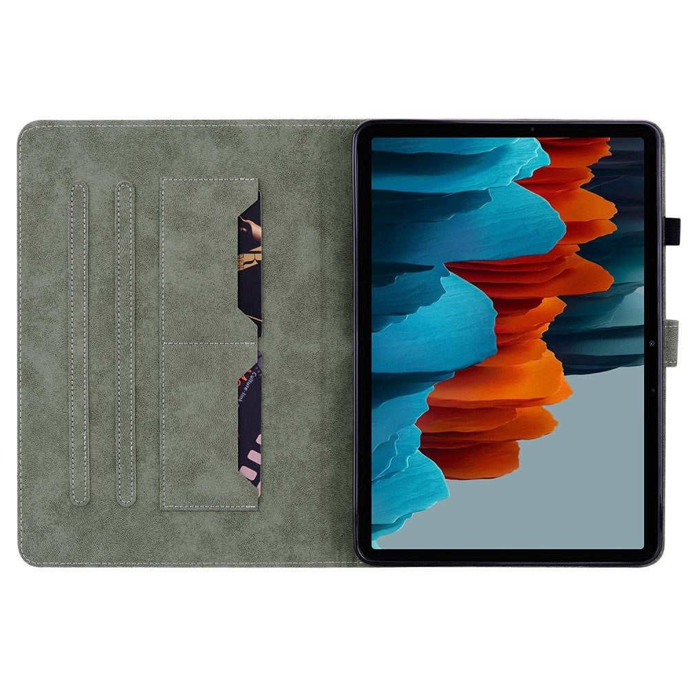 Samsung Galaxy Tab S9 Læder Cover m. Ståfunktion & Kortholder - Brun