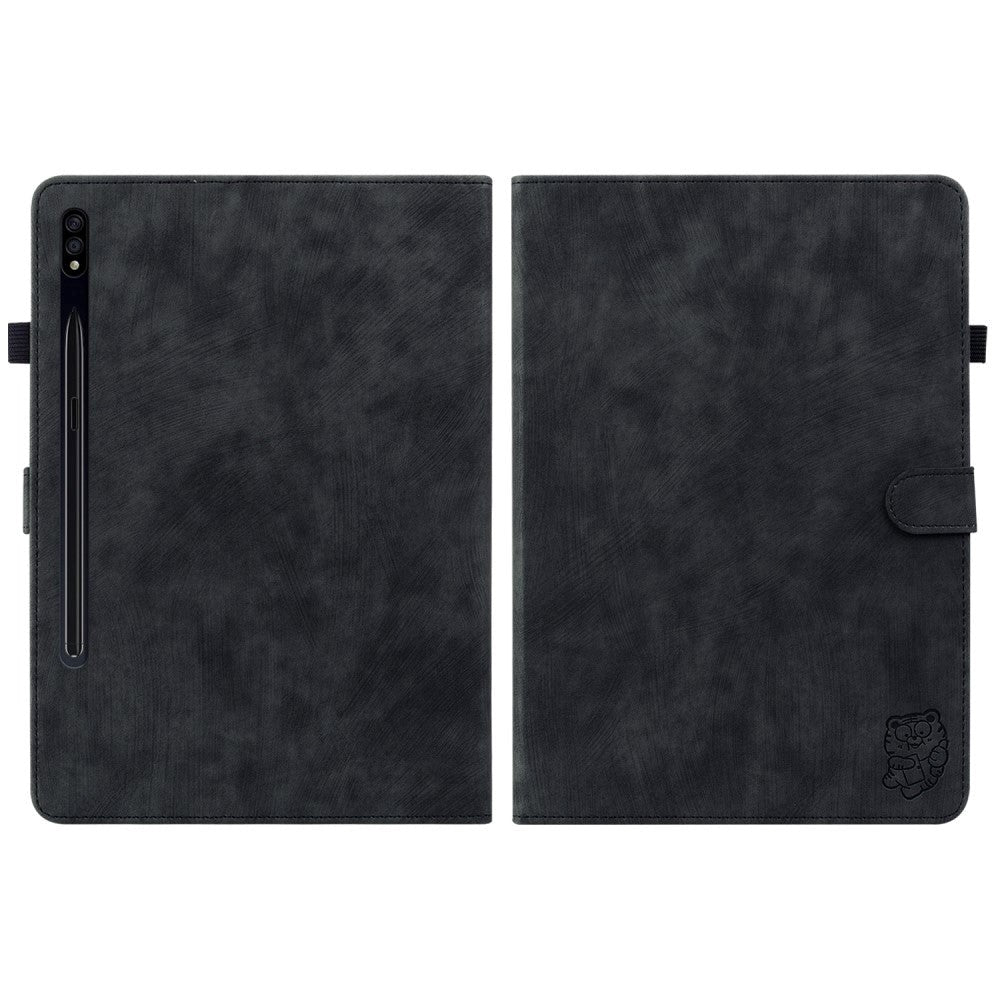 Samsung Galaxy Tab S9 Læder Cover m. Ståfunktion & Kortholder - Sort