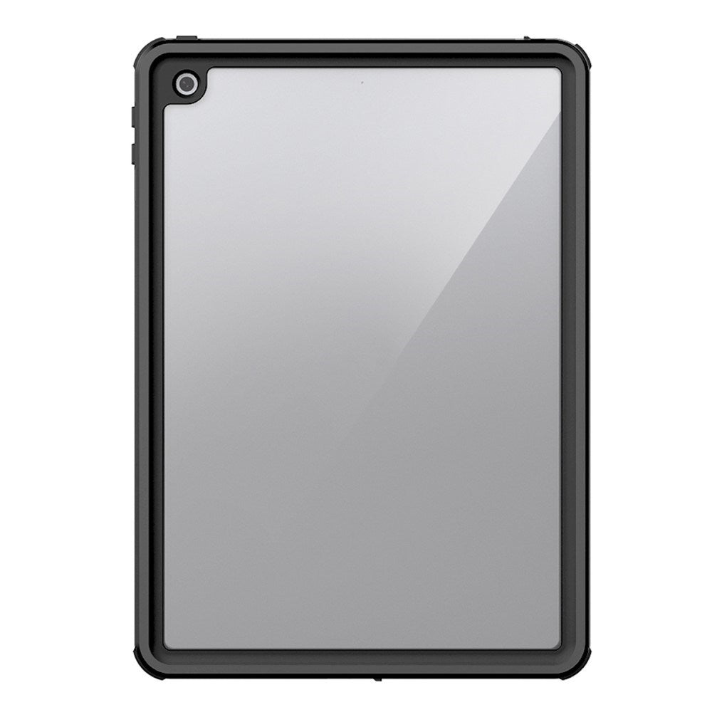 iPad 10.2" (2021 / 2020 / 2019) Vandtæt Cover m. skærmbeskyttelse - Gennemsigtig / Sort