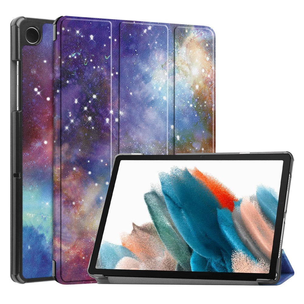 Samsung Galaxy Tab A9 Tri-Fold Kunstlæder Flip Cover - Galakse