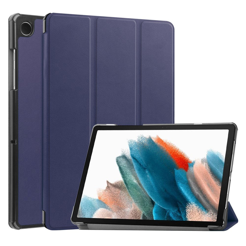 Samsung Galaxy Tab A9 Tri-Fold Læder Flip Cover m. Standerfunktion - Mørkeblå