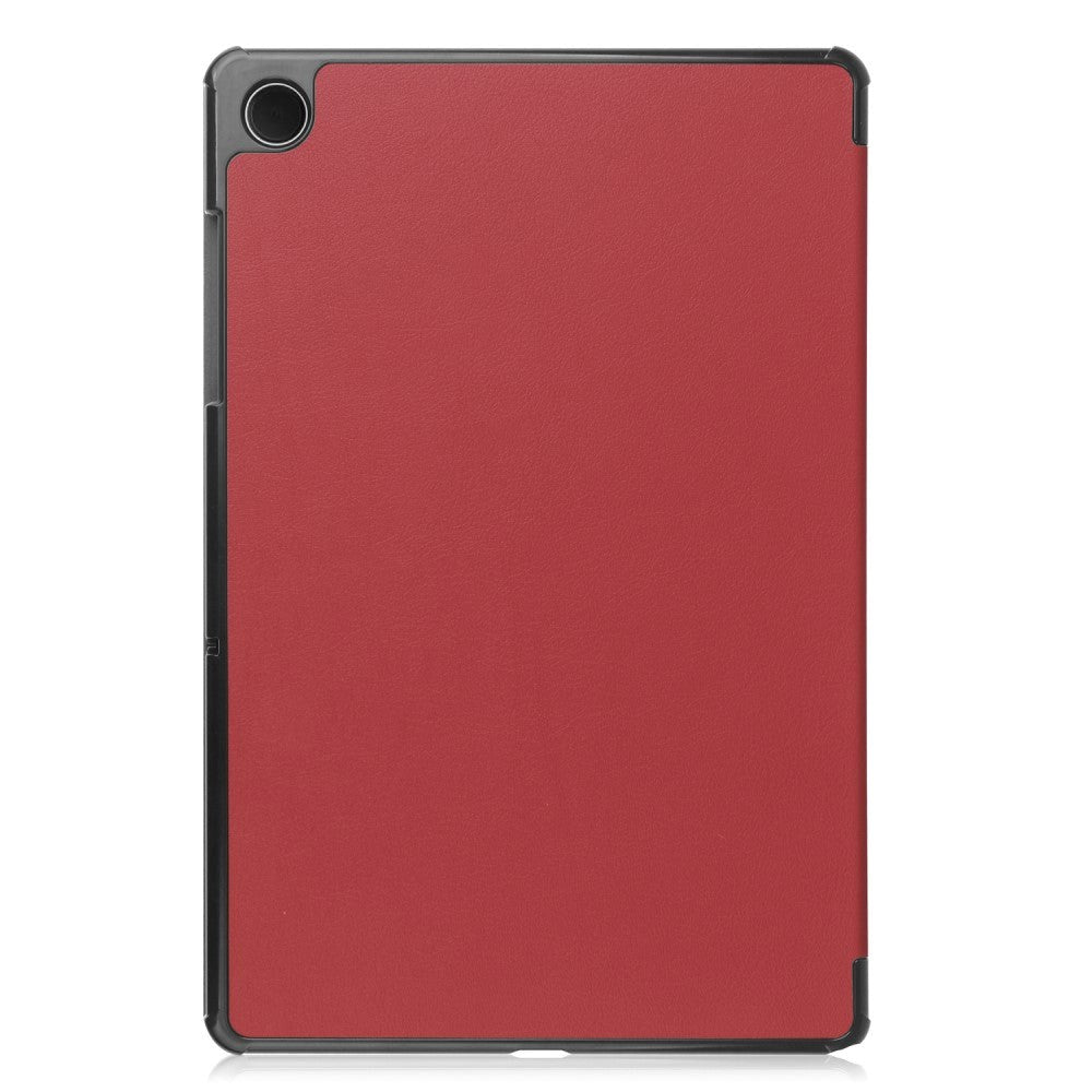 Samsung Galaxy Tab A9 Tri-Fold Læder Flip Cover m. Standerfunktion - Rød