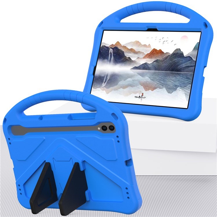 Samsung Galaxy Tab S9 / S8 / S7 - EIDERWOOD Børne Cover m. Håndtag & Ståfunktion - Blå