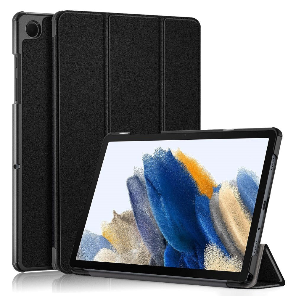 Samsung Galaxy Tab A9+ (Plus) Tri-Fold Læder Flip Cover m. Standerfunktion - Sort