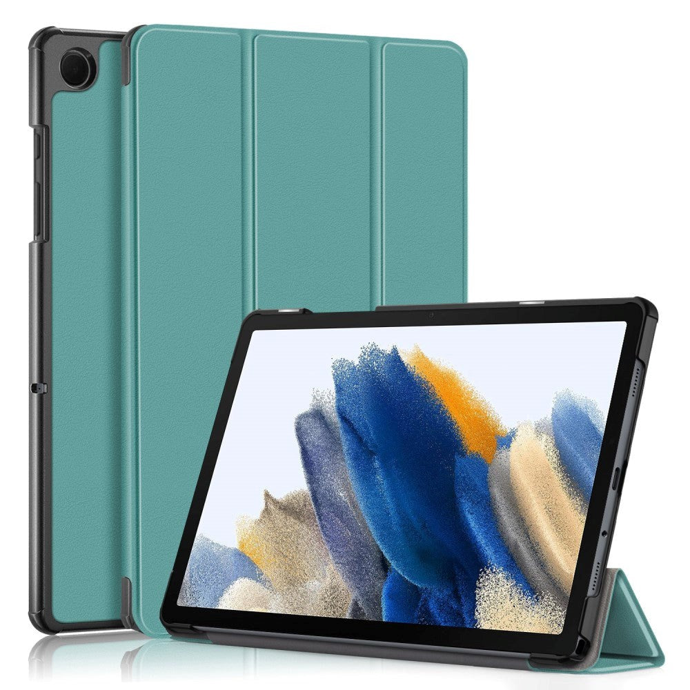 Samsung Galaxy Tab A9+ (Plus) Tri-Fold Læder Flip Cover m. Standerfunktion - Turkis