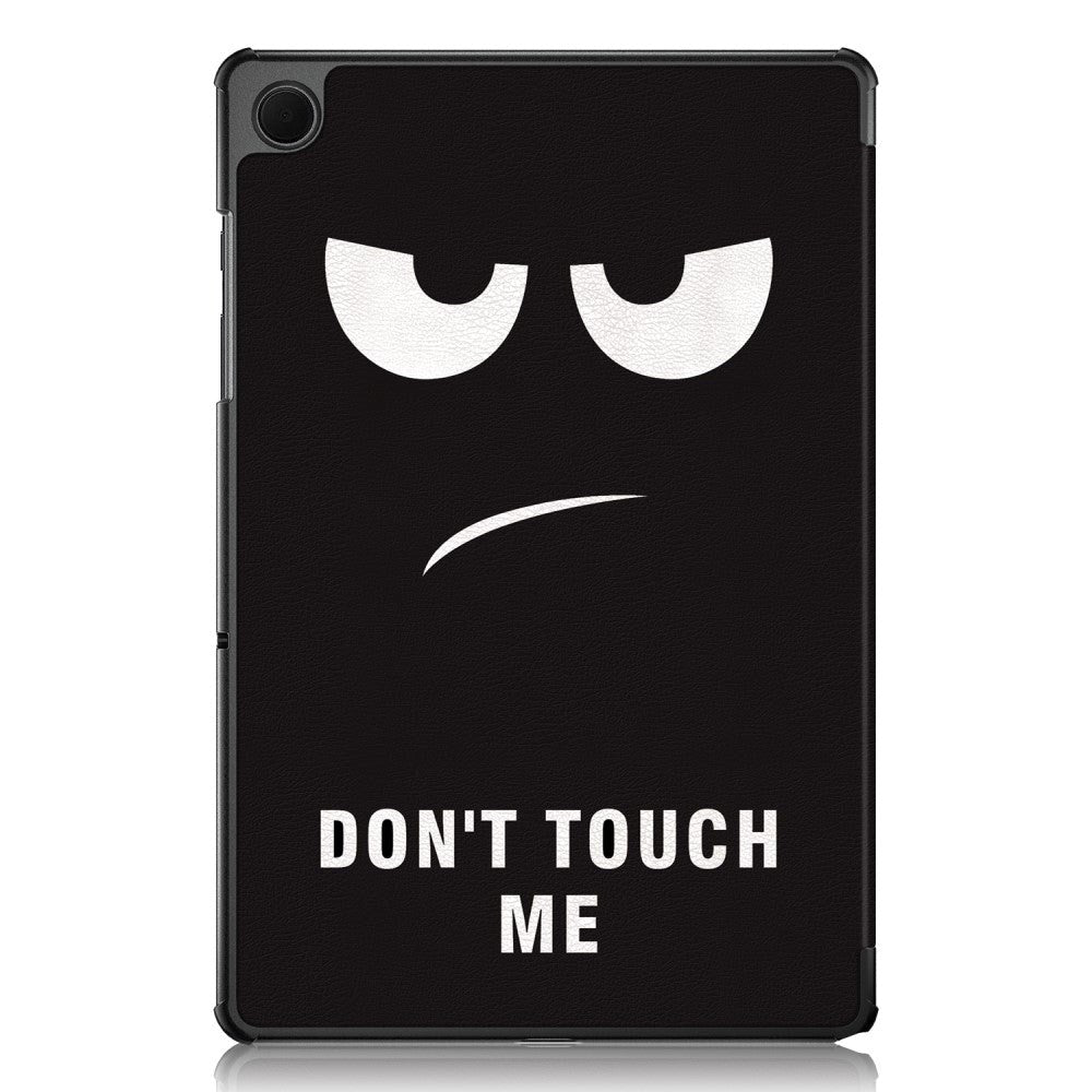 Samsung Galaxy Tab A9+ (Plus) Tri-Fold Kunstlæder Flip Cover m. Vågeblus Funktion - "Don't Touch Me"