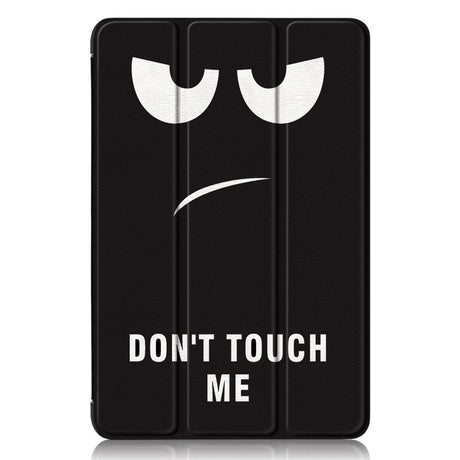 Samsung Galaxy Tab A9+ (Plus) Tri-Fold Kunstlæder Flip Cover m. Vågeblus Funktion - "Don't Touch Me"