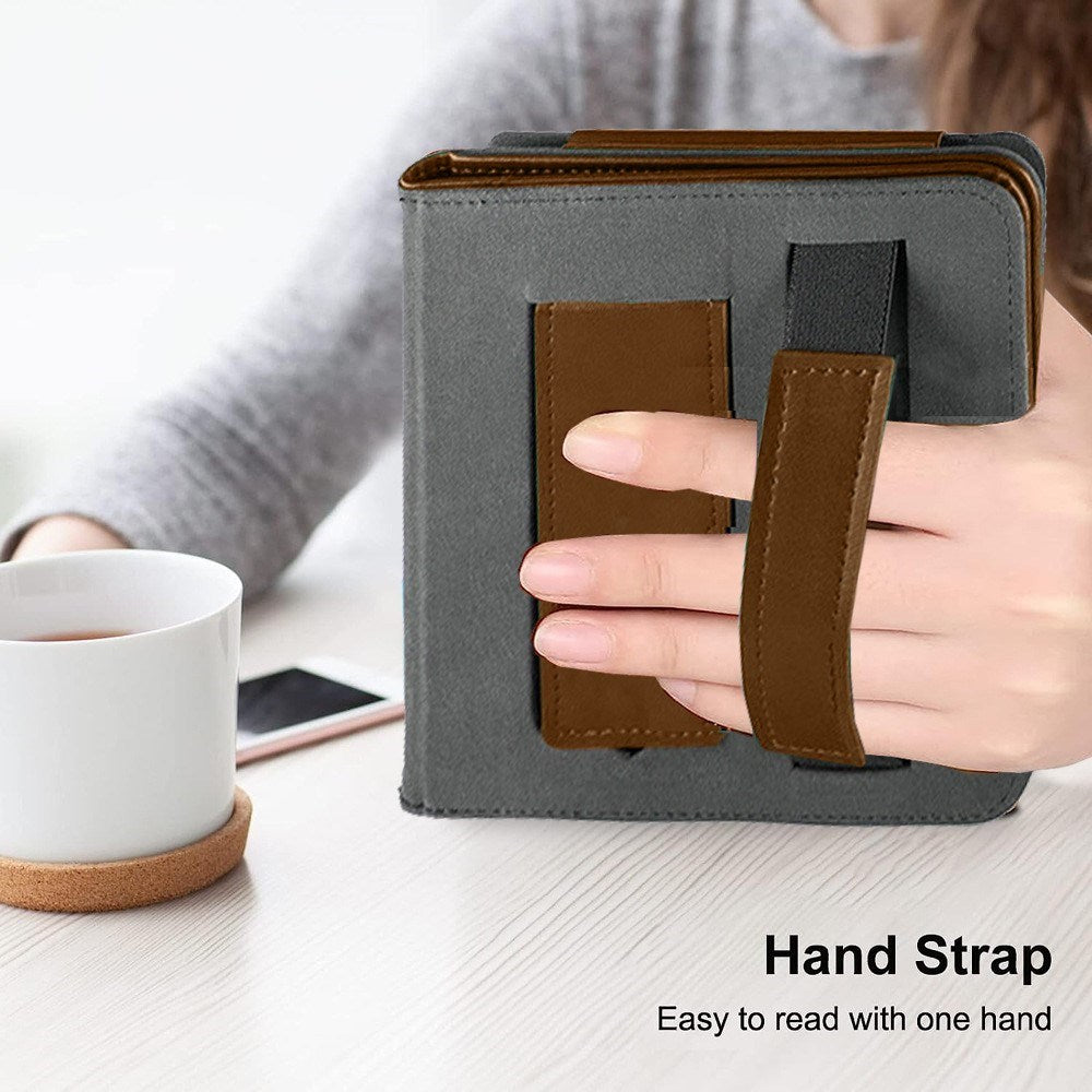 PocketBook InkPad Color 2 Origami Kunstlæder Flip Cover m. Ståfunktion & Strop - Brun