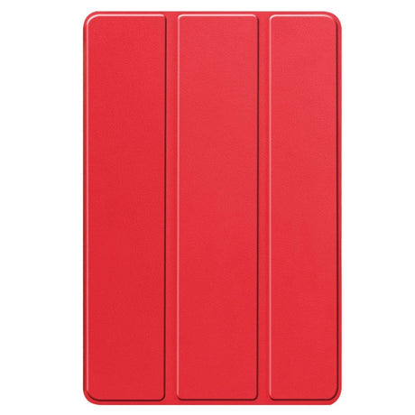 Lenovo Tab P12 Magnetisk Tri-Fold Læder Flip Cover m. Pencil Holder - Rød