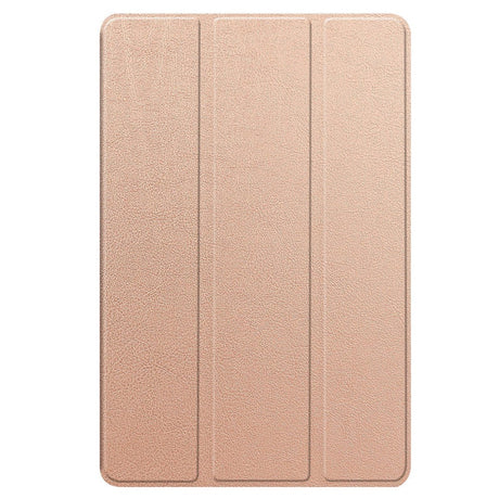 Lenovo Tab P12 Magnetisk Tri-Fold Læder Flip Cover m. Pencil Holder - Rose Gold