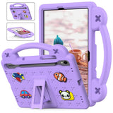 EIDERWOOD Samsung Galaxy Tab S11 / S10 Lite / S10 FE / S9 FE / S9 / S8 / S7 - Børne Cover m. Kickstand & Håndtag - Lilla