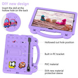 EIDERWOOD Samsung Galaxy Tab S11 / S10 Lite / S10 FE / S9 FE / S9 / S8 / S7 - Børne Cover m. Kickstand & Håndtag - Lilla