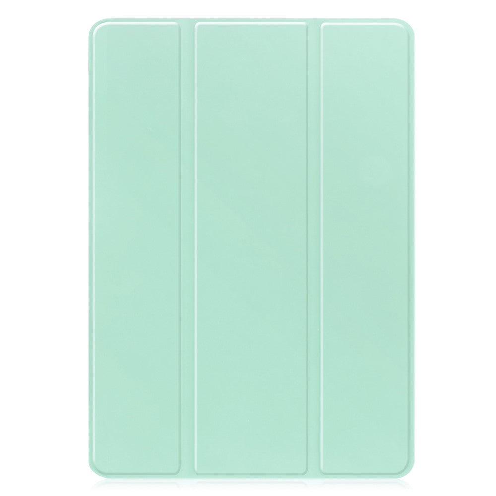 Samsung Galaxy Tab S9 FE Magnetisk Tri-Fold Læder Flip Cover m. Pencil Holder - Mintgrøn