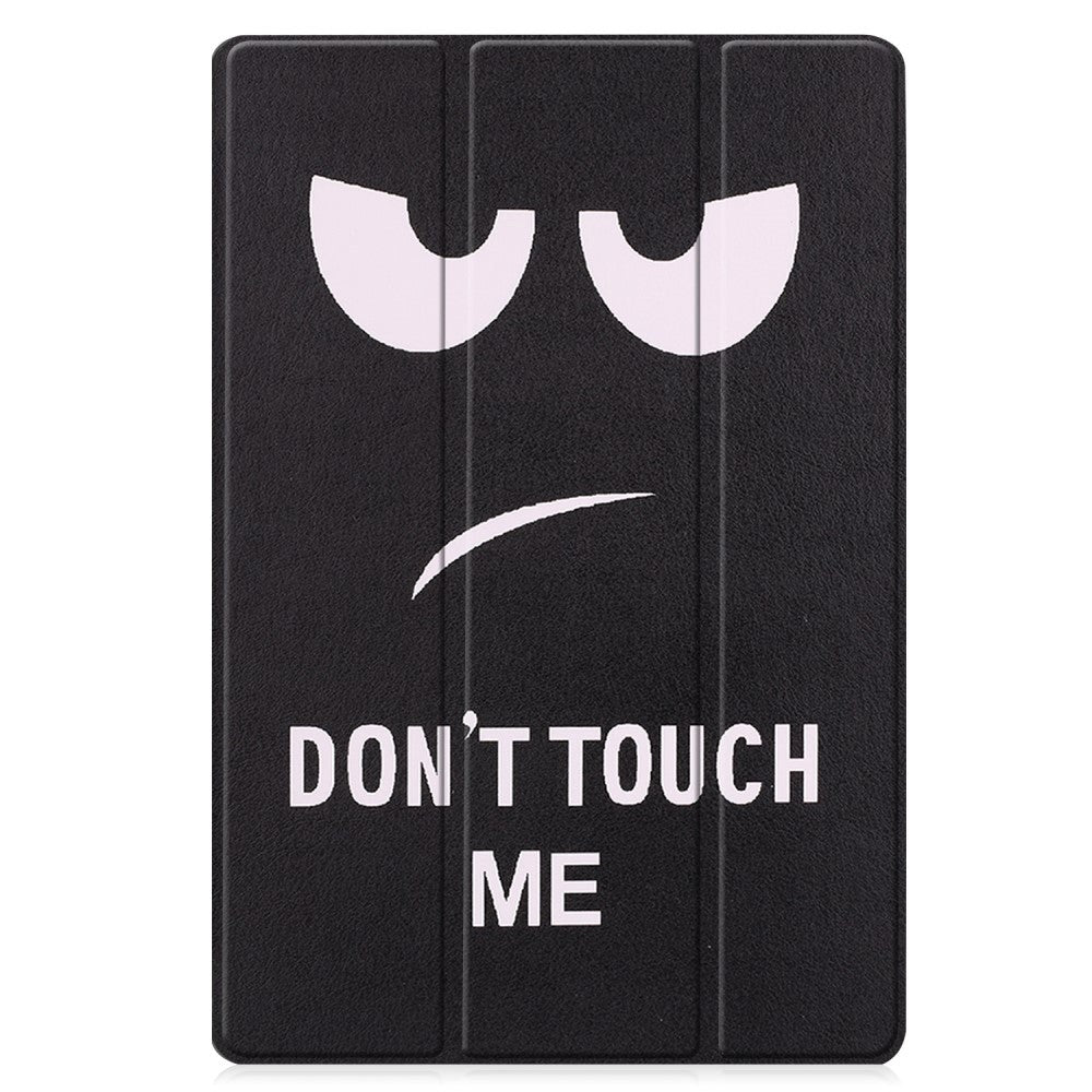 Samsung Galaxy Tab S9 FE+ (Plus) Tri-Fold Kunstlæder Flip Cover m. Pen Holder - "Don't Touch Me"