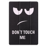 Samsung Galaxy Tab S9 FE+ (Plus) Tri-Fold Kunstlæder Flip Cover m. Pen Holder - "Don't Touch Me"