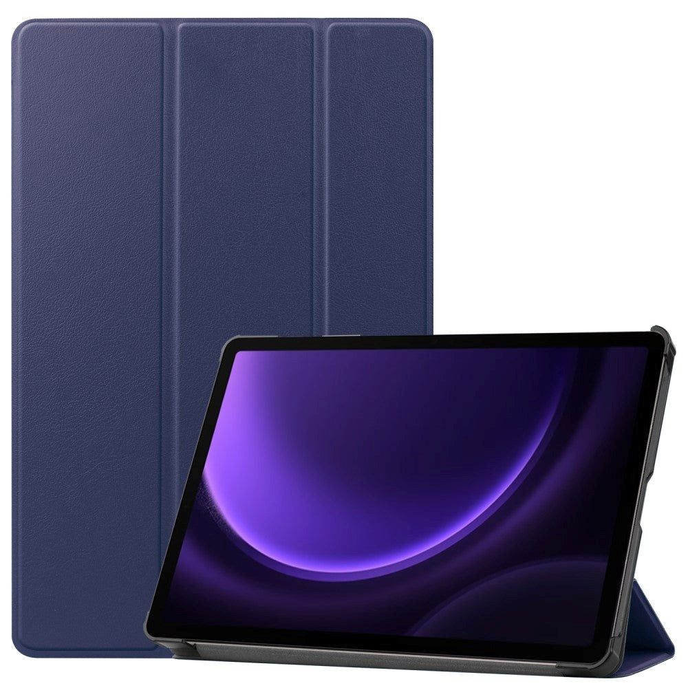 Samsung Galaxy Tab S9 FE Tri-Fold Læder Flip Cover m. Standerfunktion - Blå