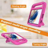 EIDERWOOD Samsung Galaxy Tab A11 / A9 Børnecover med Kickstand og Håndtag - Lyserød