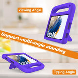 EIDERWOOD Samsung Galaxy Tab A11 / A9 Børnecover med Kickstand og Håndtag - Lilla