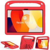 EIDERWOOD Xiaomi Redmi Pad SE Tablet Cover Anti-Drop m. Stå Funktion og Håndtag - Rød