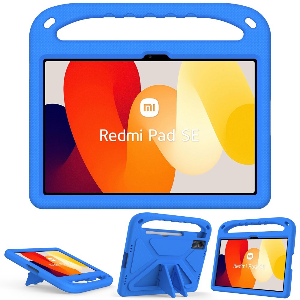 EIDERWOOD Xiaomi Redmi Pad SE Tablet Cover Anti-Drop m. Stå Funktion og Håndtag - Blå