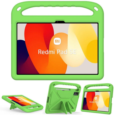 EIDERWOOD Xiaomi Redmi Pad SE Tablet Cover Anti-Drop m. Stå Funktion og Håndtag - Grøn