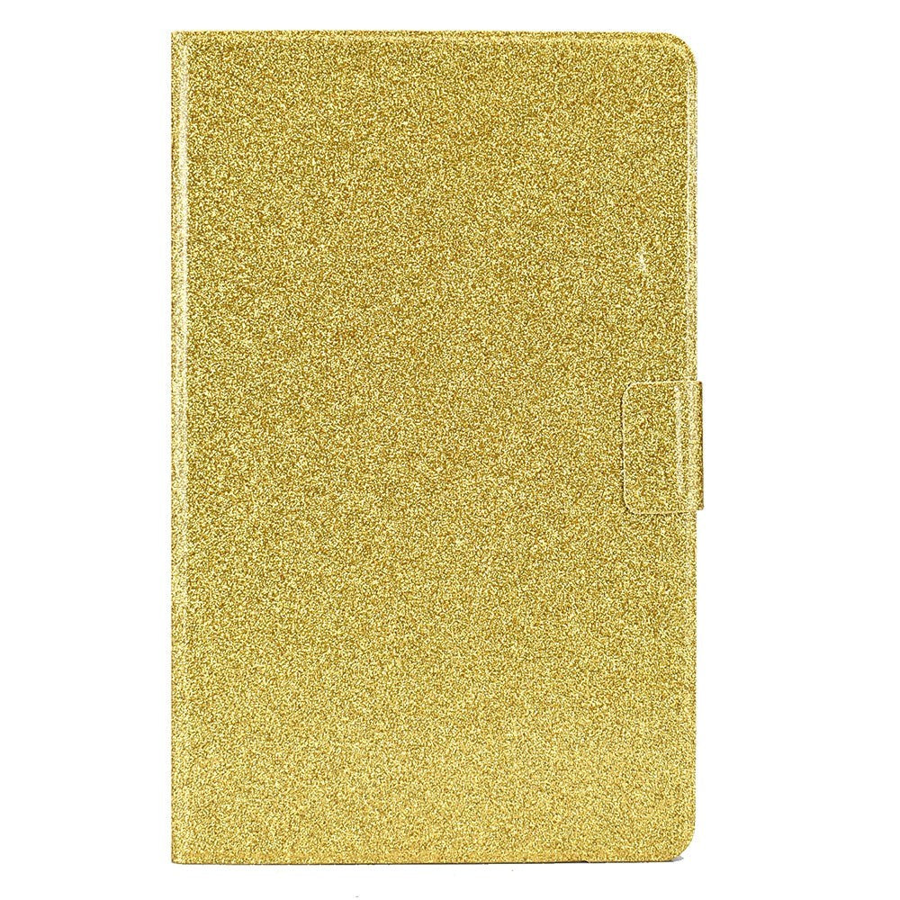 Samsung Galaxy Tab A9 Glitter Cover m. Flipstander & Kortholder - Guld Glitter