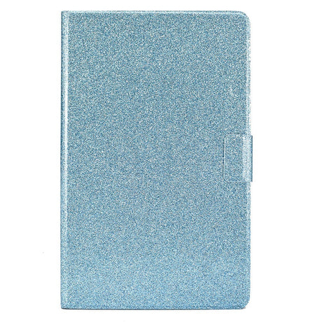 Samsung Galaxy Tab A9 Glitter Cover m. Flipstander & Kortholder - Glitter Blue