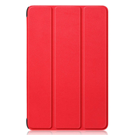 Samsung Galaxy Tab S9 FE + (Plus) Tri-Fold Læder Flip Cover m. Standerfunktion - Rød