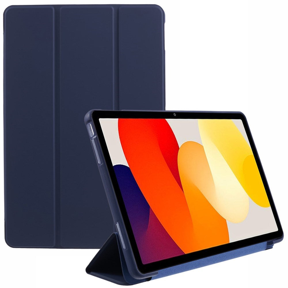 EIDERWOOD Xiaomi Redmi Pad SE Tri-Fold Kunstlæder Flip Cover - Mørkeblå