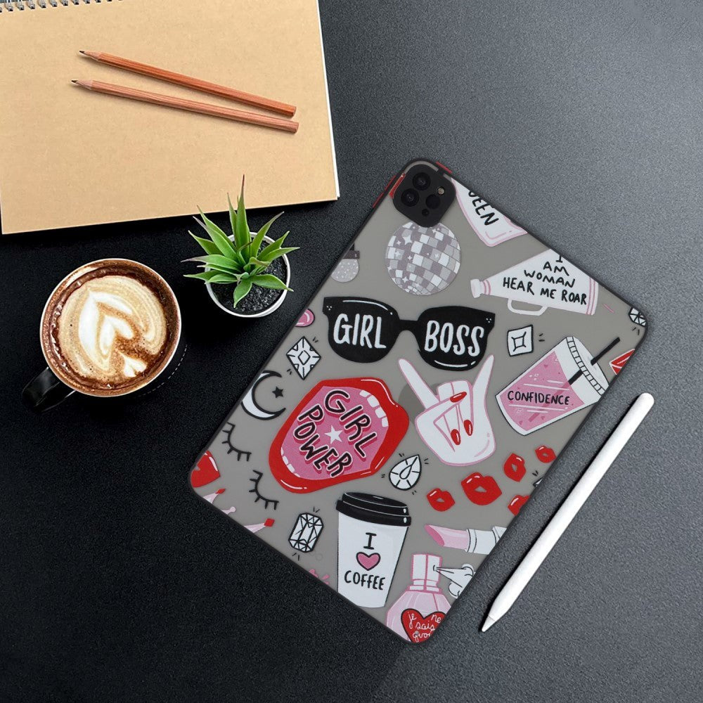 iPad Pro 11" (2022 / 2021 / 2020) Fleksibelt Bagside Cover - Mat Gennemsigtig / Stickers