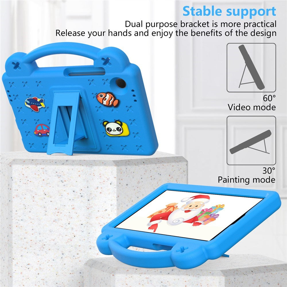 EIDERWOOD Samsung Galaxy Tab A11 / A9 Børnecover med Kickstand og Håndtag - Blå
